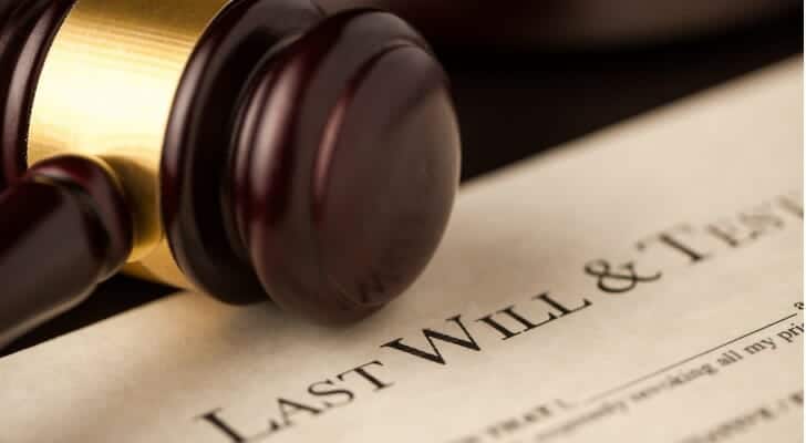 What Happens If You Die Without A Will   2019 06 Gavel By A Last Will And Testament Picture Id656472902 